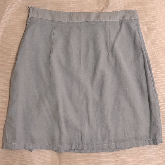 Speechless Blue Mini Skirt with Side Slit - Picture 2 of 4